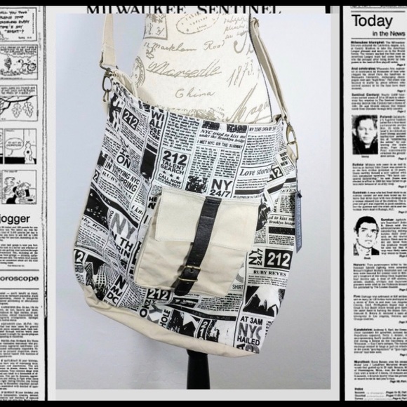 Vintage Addiction Handbags - Vintage Addiction Recycle Canvas Crossbody Bag